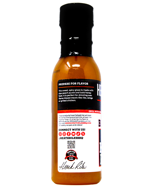 Heath Riles Hot Honey Peach BBQ Glaze