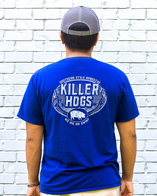 Southern Style BBQ Blue T-Shirt and Killer Hogs Black Hat - HowToBBQRight
