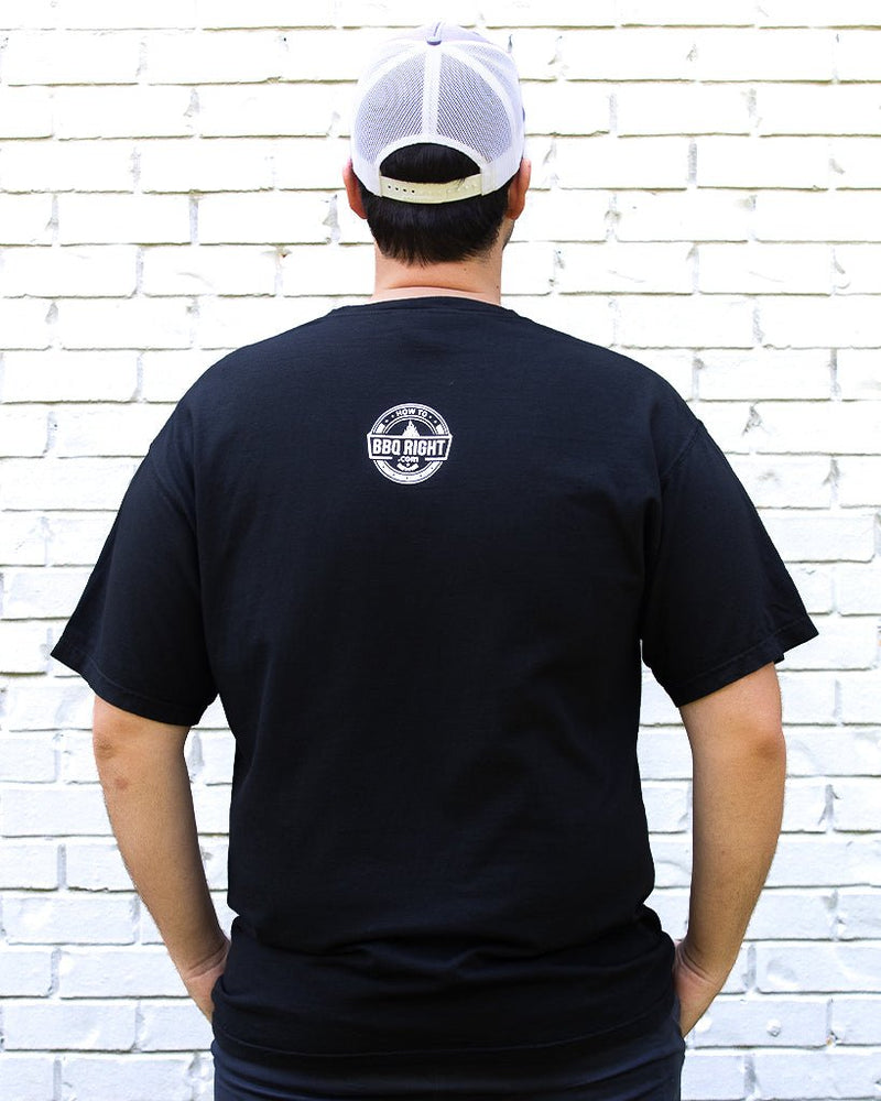 
                  
                    Take Pride Black T-Shirt and H2Q Grey Hat - HowToBBQRight
                  
                