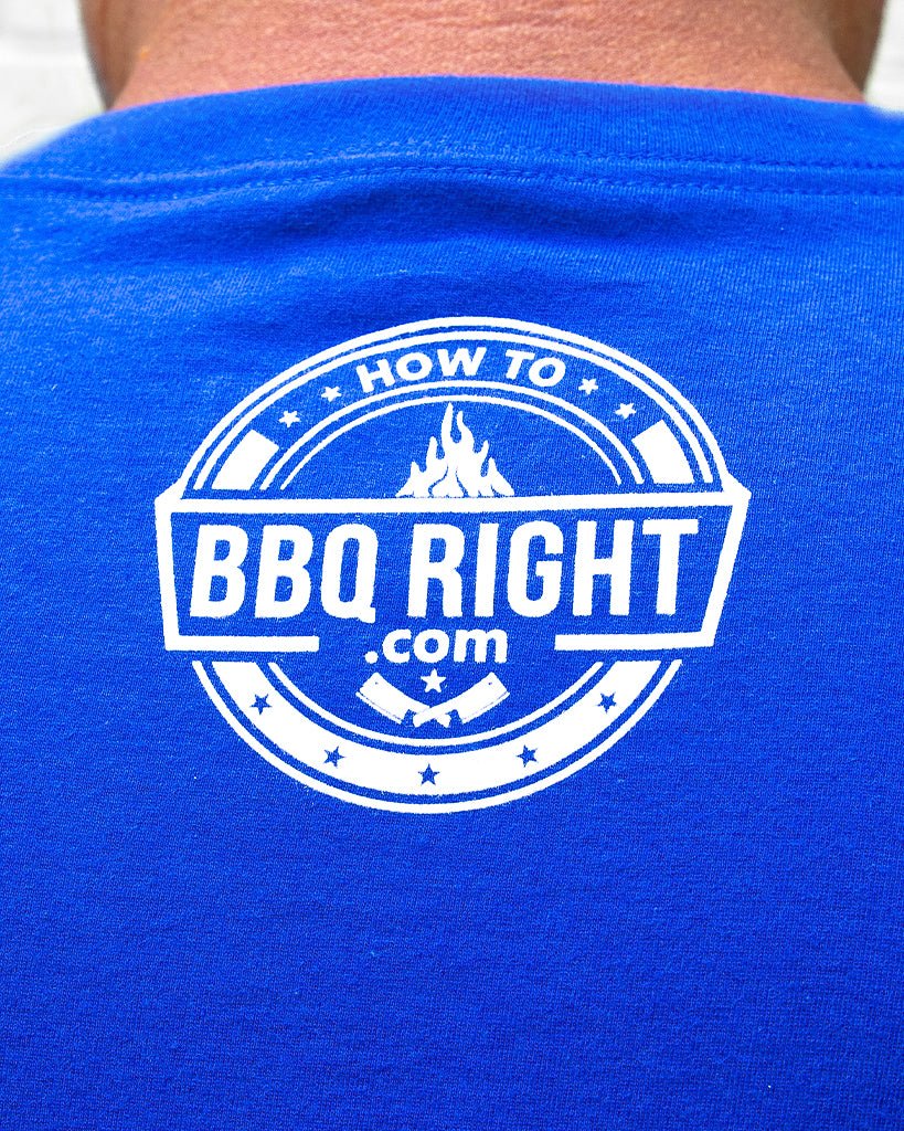 Take Pride Blue T-Shirt and H2Q Grey Hat - HowToBBQRight