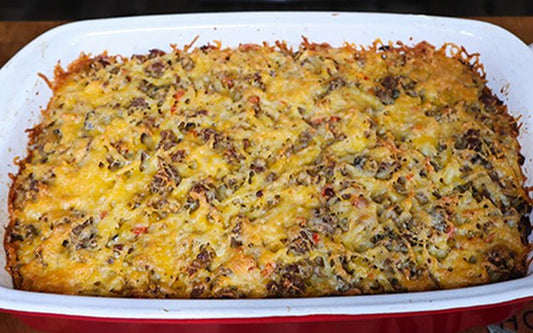 Double Sausage Breakfast Casserole - HowToBBQRight
