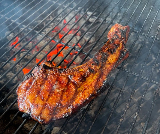 Grilled Pork Tomahawk - HowToBBQRight