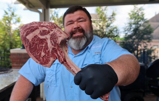 Pellet Grill Tomahawk Steak - HowToBBQRight