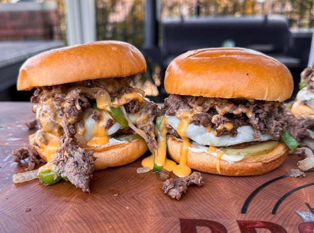 Philly Cheesesteak Burger - HowToBBQRight