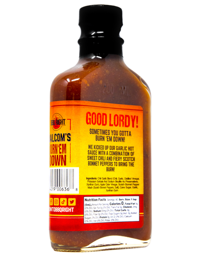 Malcom's Burn 'Em Down Hot Sauce