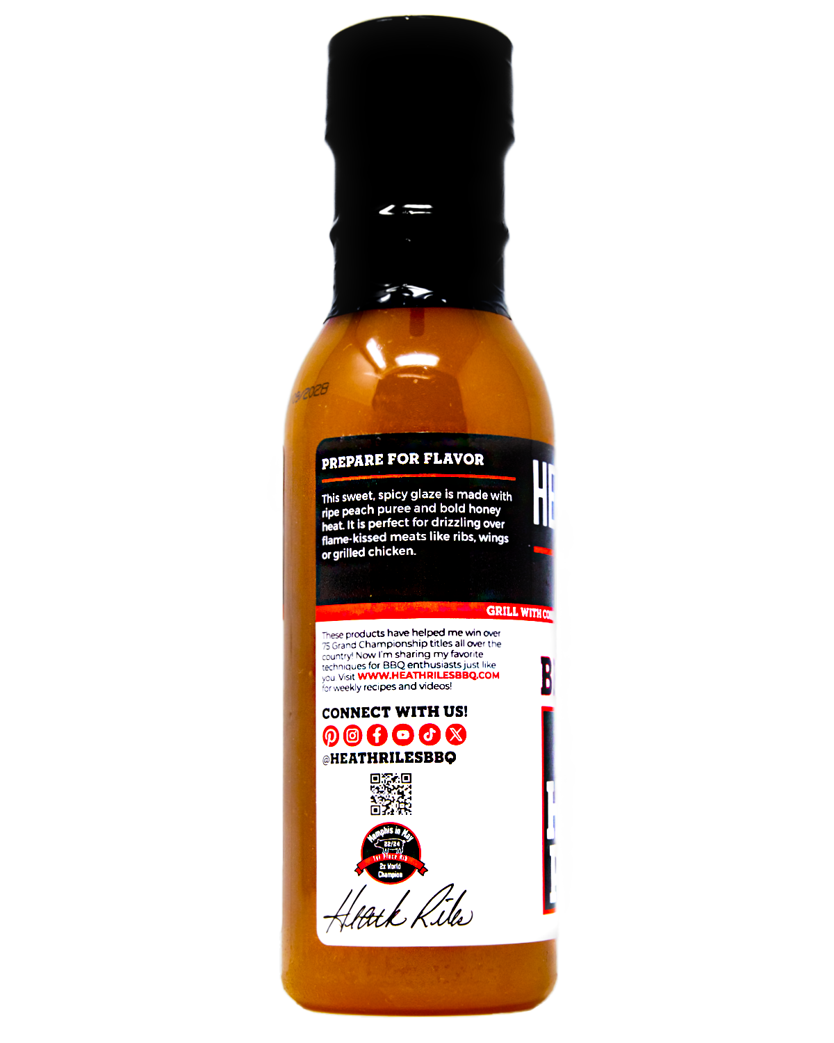 Heath Riles Hot Honey Peach BBQ Glaze