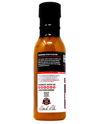 Heath Riles Hot Honey Peach BBQ Glaze