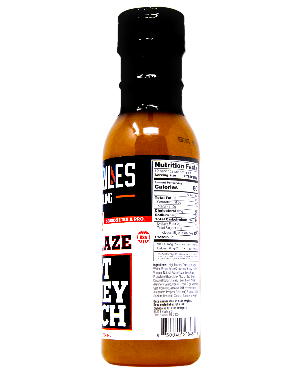 Heath Riles Hot Honey Peach BBQ Glaze