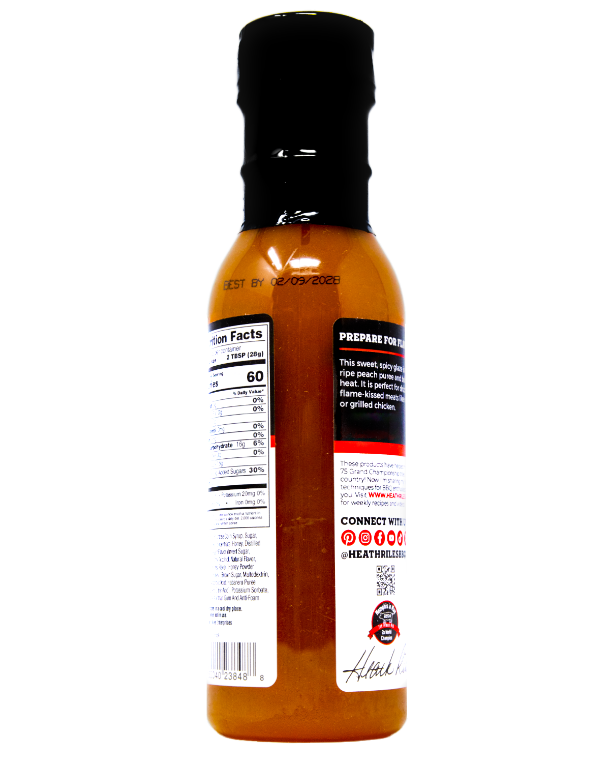 Heath Riles Hot Honey Peach BBQ Glaze