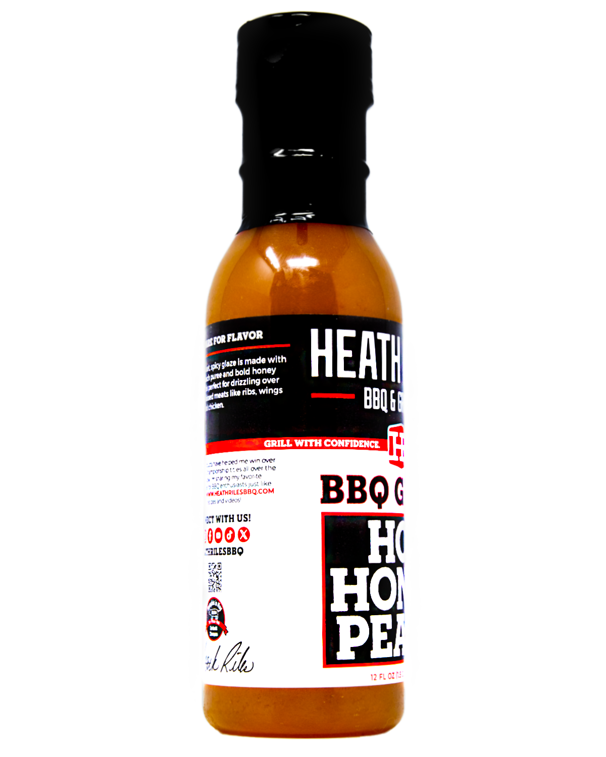 Heath Riles Hot Honey Peach BBQ Glaze