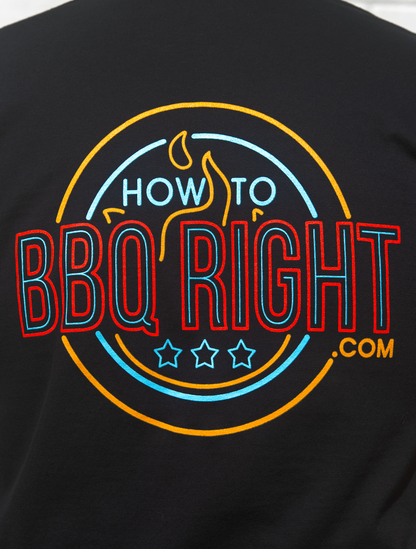 HowToBBQRight Neon Sign Pocket T-Shirt