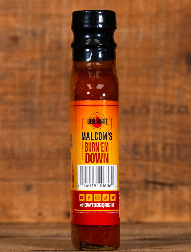 
                  
                    Malcom's Burn 'Em Down Hot Sauce - HowToBBQRight
                  
                