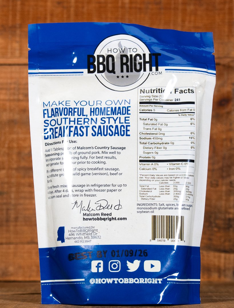 Malcom's Country Sausage Seasoning - HowToBBQRight