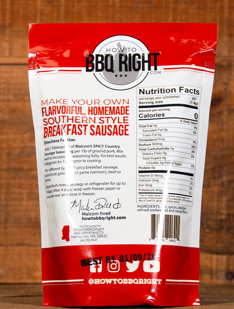 Malcom's SPICY Country Sausage Seasoning - HowToBBQRight