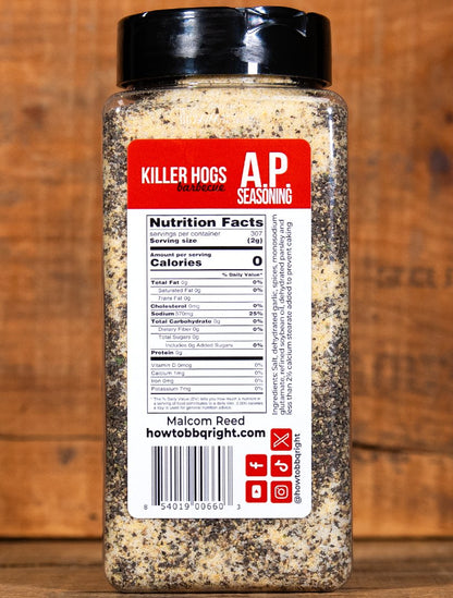 *NEW SIZE* Killer Hogs AP Seasoning 28oz Shaker - HowToBBQRight