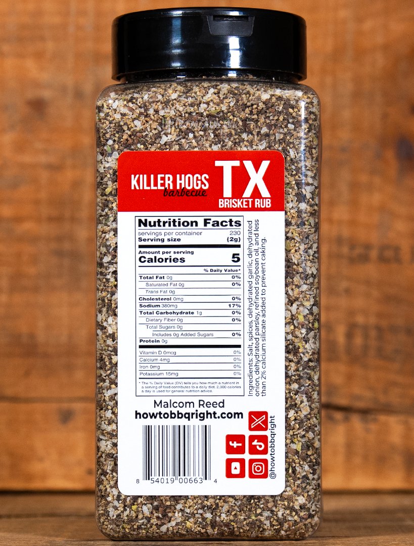 *NEW SIZE* Killer Hogs TX Brisket Rub 28oz Shaker - HowToBBQRight