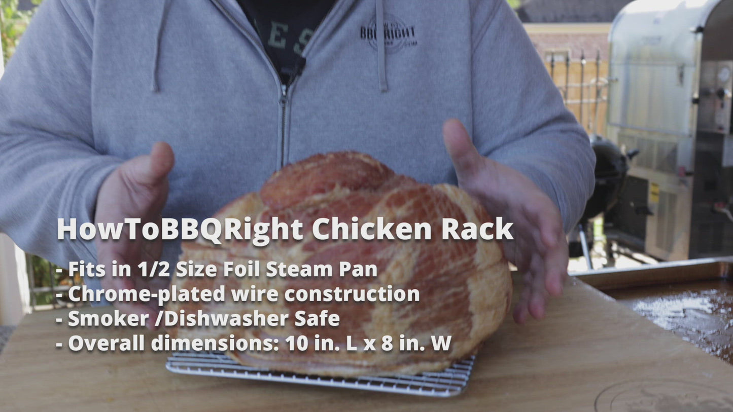 
                  
                    Load and play video in Gallery viewer, HowToBBQRight Chicken Rack
                  
                