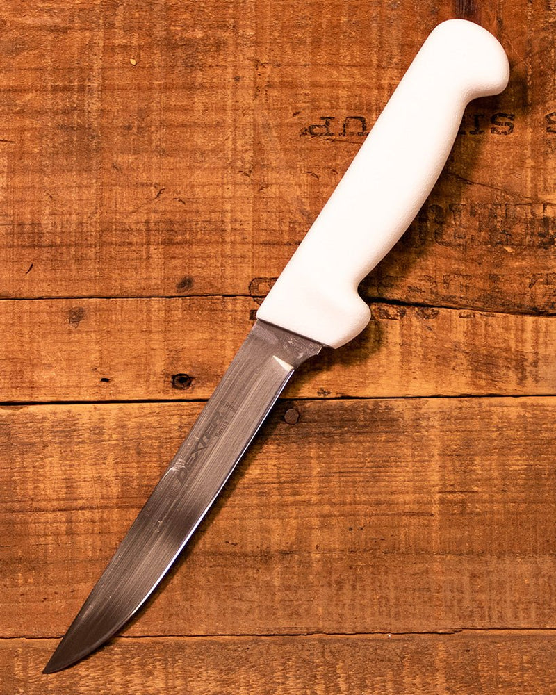 Dexter Russell Wide Stiff Boning Knife, 6 Carbon Steel Blade