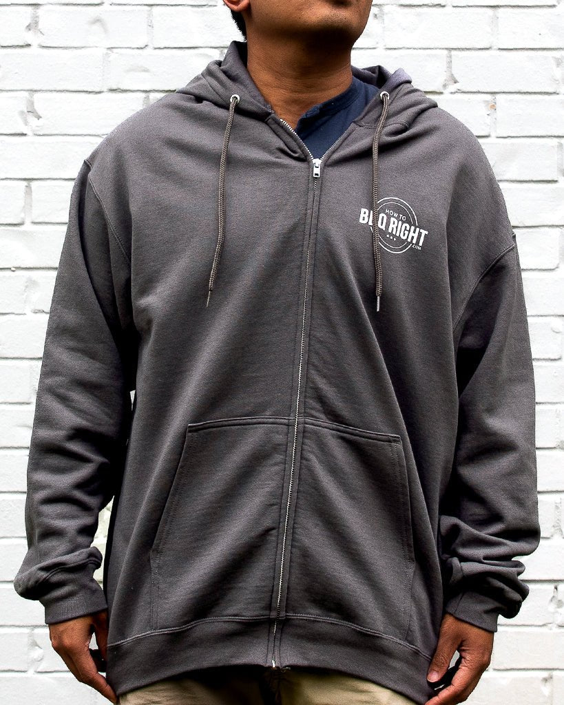HowToBBQRight Charcoal Full Zip Jacket - HowToBBQRight