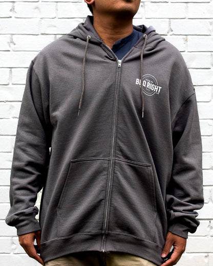 HowToBBQRight Charcoal Full Zip Jacket - HowToBBQRight