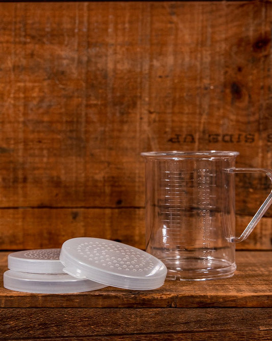 HowToBBQRight Clear Plastic Dredge Shaker w/ 3 Lids - HowToBBQRight