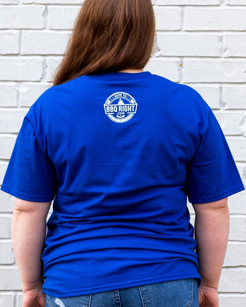 HowToBBQRight "Take Pride in Your 'Que" T-Shirt - Athletic Royal - HowToBBQRight