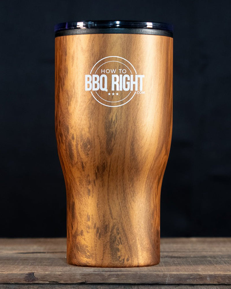 HowToBBQRight Tumbler with Wood Finish - HowToBBQRight