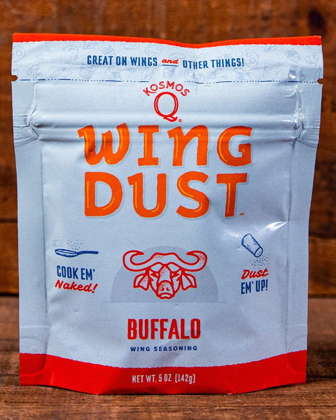 Kosmos Q BBQ Buffalo Wing Dust - 5 Oz Bag for Wings, Popcorn & More - Dry  BBQ Wings Rub with Signature Buffalo Heat & Smoky BBQ Spices (BBQ Buffalo)
