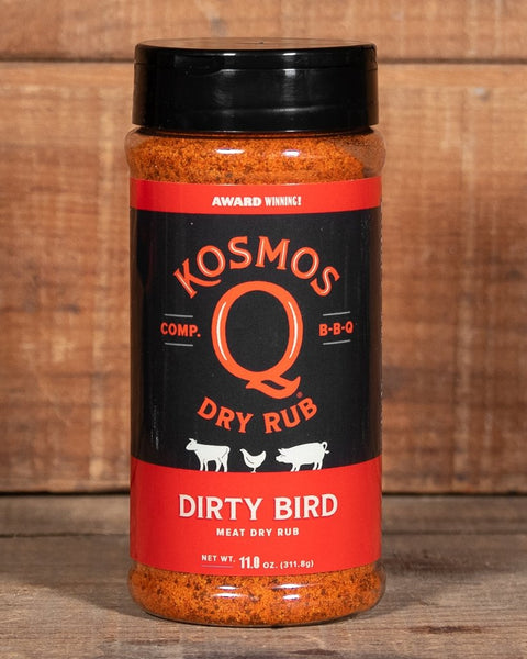 Kosmos Q Dry Rub, Meat, Hot Dirty Bird - 11.0 oz