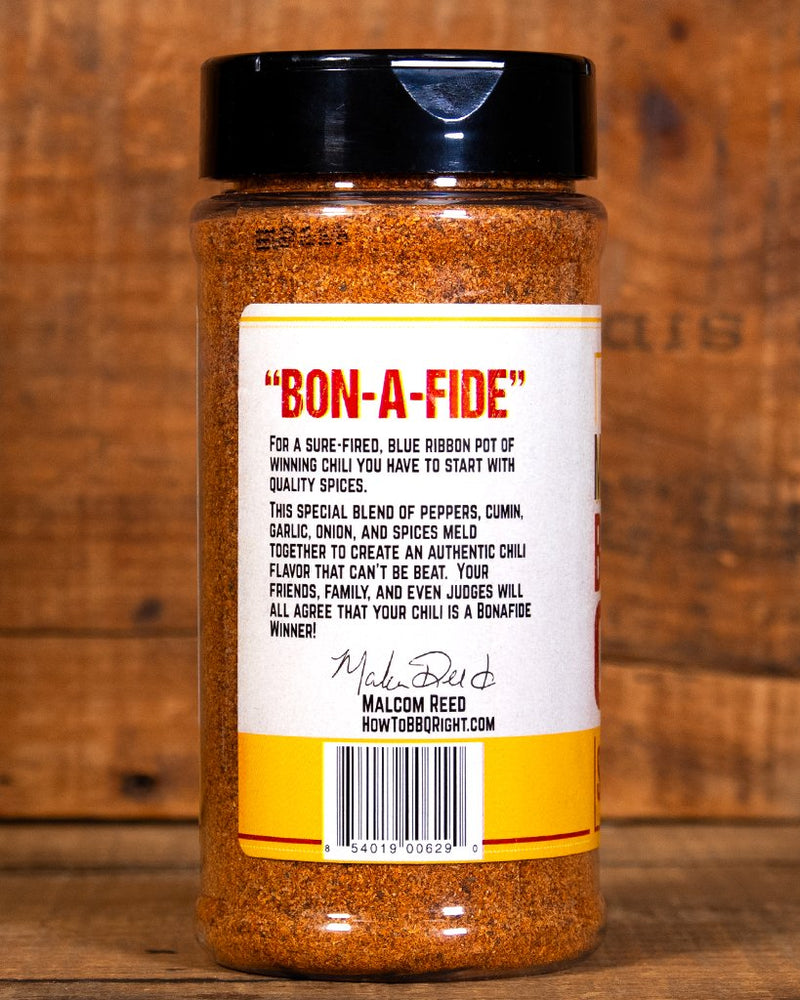 
                  
                    Malcom's Bonafide Chili Seasoning - HowToBBQRight
                  
                