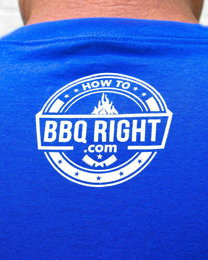 Take Pride Blue T-Shirt and H2Q Grey Hat - HowToBBQRight